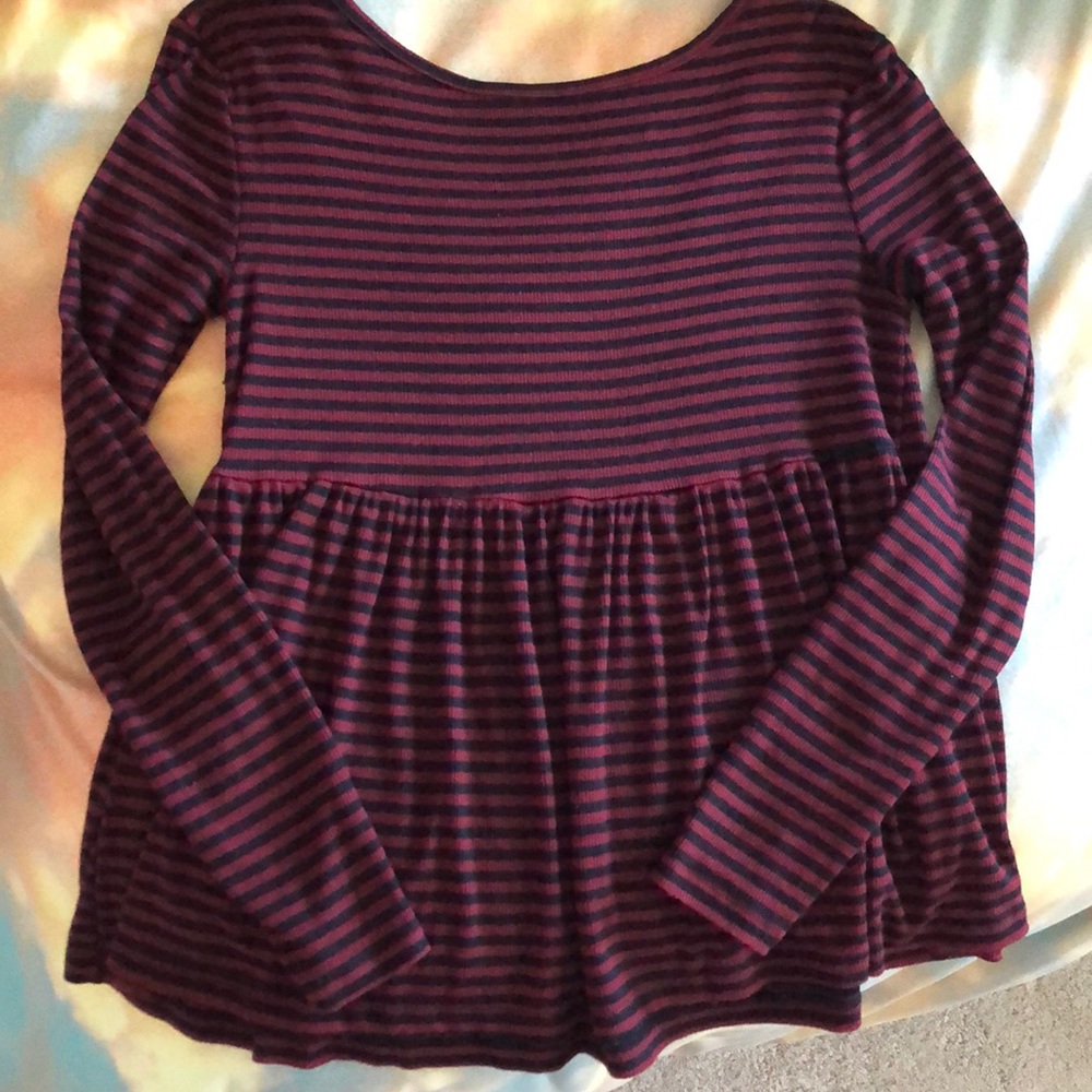 Urban Outfitters Striped Peplum Top